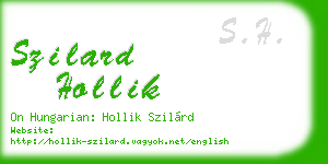 szilard hollik business card