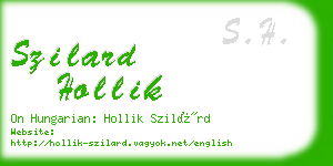 szilard hollik business card